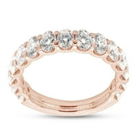 CT.T.W Okrugli laboratorij kreirali su Moissine Diamond Eternity Wedding prsten za žene u 14K Solid