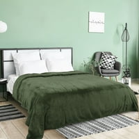 PICCOCASA luksuzni posteljina od runa prekrivača tkanina mreža Zelena 90 x90