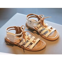 Bellella Kids ravne sandalne plaže Gladijator sandale bočne patentne zatvarače Summer cipele Comfort