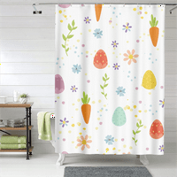 Uskršnji slatki zečji vodootporni tuš zavjesa kupatilo kućno uređenje tuš zavjesa sa kukama-C, 90 *