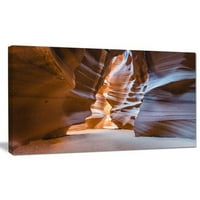Dizajnerska umjetnost 'Antelope Canyon Glow unutra' Fotografski otisak na omotanim platnom