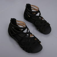 Patlollav Womens Sandale Clearence Women Flat čipke otvorene žene Ženske cipele sa patentnim zatvaračem