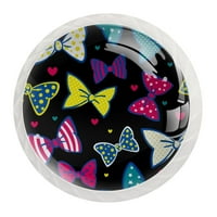 Ownta gumb sa vijcima set za kuhinjske ormare Komore izvlače ručke kućne dekor slatka šarena bowknot