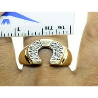 Muški prstenovi 14K žuti zlatni dizajner Lucky Poweshoe Design sa originalnim pjenušavim dijamantskim mens prstenovi za muškarce Muški prstenovi zlatni prstenovi 6,7,8,9,10,11,12, muški nakit