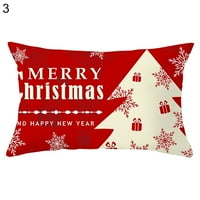 Cheers.us Božićni ukrasi jastuk navlake set od 4, seoski božićni dekor za dom, drveni jelen rustikalni