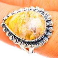Plume agate Veličina prstena 7. - Ručno rađena boho vintage nakit zvona108775