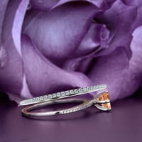 Prekrasna Art Deco 1. Prsten za morgalni i dijamantski ručni rez i dijamantni moissan, vjenčani prsten,