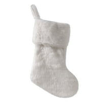 Snježne bijele božićne čarape Xmas Božićne čarape Viseći ukrase bombonske torbe za božićne ukrase