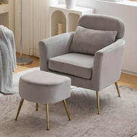 Akcentna stolica sa osmanskom setom, Flannelette Jednokrevetna kauč na kauč sa lumbalnim jastukom i