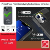 Capsule Case četkani kofer Kompatibilan sa iPhone Mini [otporna na struju Teksture Heavy Duty Crna futrola