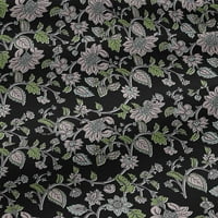 Onuone pamučni dres crne tkanine i cvjetni cvjetni šivaći zanatski projekti Tkanini otisci na širokom