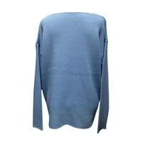 Džemper za vrat za žene labav izdubljeni pulover