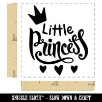 Little Princess kurzive sa krunom i srcima Samo-inkiranje gumenih mastila za mastilo - plava mastila