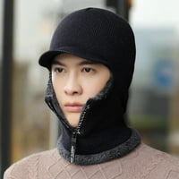 Novi muškarac Zima topla vunena šešir na otvorenom uho Zaštita od drvenih bicikla Pletena kapica Plan