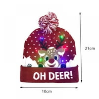 LED božićni pleteni šešir svjetlost Xmas Beanie Cap Novost unise LED zimski šešir višebojnika, sa snjegovinskim