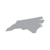 Sjeverna Karolina u obliku naljepnice naljepnica naljepnica - samoljepljivi vinil - otporan na vremenske