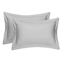 Pamučne mjeriteke Teška kvaliteta Standardni jastuk Shams Set antiknog srebra 800TC organski pamučni