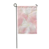 Ružičasta trokuta zlatna linija Sažetak umjetnička za geometrijsku godišnjicu vrtna zastava ukrasna