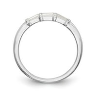 14k bijeli zlatni prsten za prsten za vjenčanje Diamond bageette veličine 6