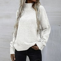 Ženski džemper ženski modni casual dugih rukava pleteni džemper lagani pulover džemper vrhunska odjeća
