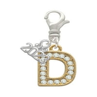 Delight nakit Goldtone Crystal inicijal - D - isječak na šarmu