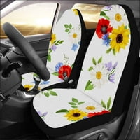Set auto-sedišta pokriva votlonski cvijet suncokret Univerzalni auto front sjedala Zaštitni za auto,