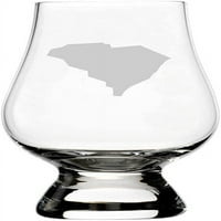 Južna Karolina Države Etched 6,5oz Glencairn Whiskey Glass