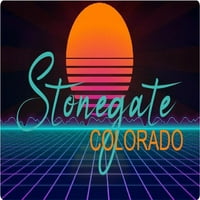 Gleneagle Colorado Vinil Decal Stiker Retro Neon Dizajn