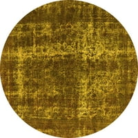 Ahgly Company Zatvorena okrugla Perzijska žuta boemska prostirke, 7 'Round