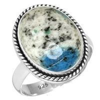 Prirodni k jasper prsten sterling srebrni ručni nakit
