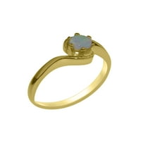Britanci napravio 14K žuti zlatni prirodni Opal Ženski prsten - Opcije veličine - Veličina 8.5