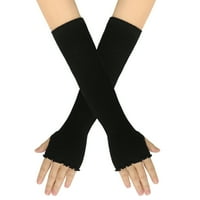 ManXivoo rukavice bez prstiju Žene zimske rukavice bez prstiju rupe za palac za pola prste rukavice