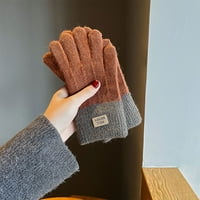 Qcmgmg zimske kocke za ekranu za žene za žene hladne vremenske rukavice debele ruke obložene rukom