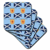 Scotland zastava, grb i moto uzorak na svijetloplavom pozadinu podzemnih jagra - meka CST-165747-2
