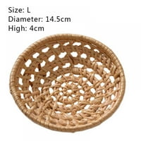 SAVLot japansko stil rattana za skladištenje pohrana okruglog košara za pladanj pladanj ploča za kruh