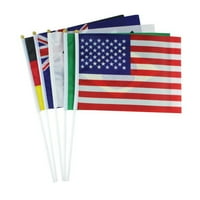 Etereauty Handheld Mini Nacionalna zastava na Stick International World Stick Stick zastava Baneri za