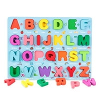 Šareni broj abecede Oblik drvena puzzle uparivačko ploče Obrazovanje Dječje igračke