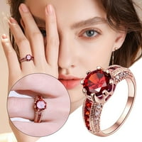 Hanxiulin Retro cirkonski prsten Diamond Rose Gold Prsten nakit veličine 9