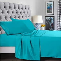 Silky-Soft Series - 2-komadni jastučnici bez bora, standardne veličine, tirkizna