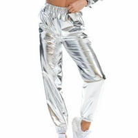 Leesechin Joggers za žene čišćenje dame Trendy Club sjajne kauzalne hlače Sportske hlače Olovke hlače
