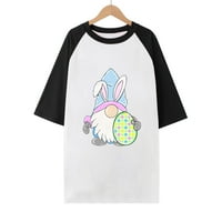Zunfeo Womens T majice - Uskrsni pokloni Ispisani kratki rukav pulover posade izrez CATF COMFY TOPS