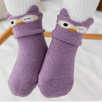 Cuoff Socks Snaga kompresije beba protiv klizanja Slatka pamučna crtana topla kat za čarape za mališane