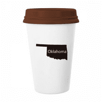 Oklahoma Amerika SAD Karta Outline krig kava pijenje za piće Kerača CEC CUP poklopac