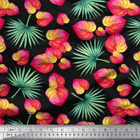 Soimoi pamučni dres tkanine i lakeleaf cvjetni ispis tkanine dvorišta široko