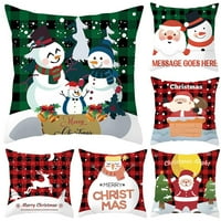 Sufanic Merry Božićne božićne serije Crveni poklopac jastuk Backing Case Festive Elk Snowflake, 18x