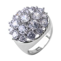 Keusn Women Diamond okrugli super pjenušava cirkonijska prstena dame nakit angažirani prsten