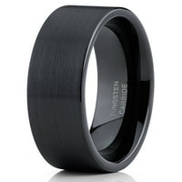 Crni volframovi prsten volfram Vjenčani pojas Black Tungsten Angažman prsten i ženski obljetni prsten