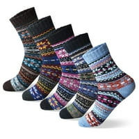 Parovi čarape ženske jesenje i zimskog etničkog stila lično široka pruga zadebljane čarape casual čarape
