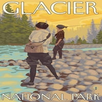 Nacionalni park Glacier, Montana, žene lete ribolov