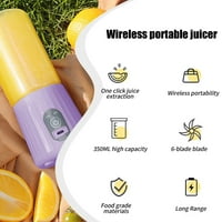 Hesxuno prijenosni mješalice, lični sokovnik za Shakes Voćni sokovnik USB punjivi s noževima, ručnim